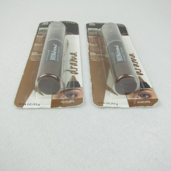 Maybelline Brow Drama Pomade Crayons Auburn #265 Set of 2 NEW IN PACKAGE - Picture 4 of 9